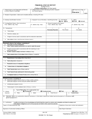 US Federal Financial Status Report