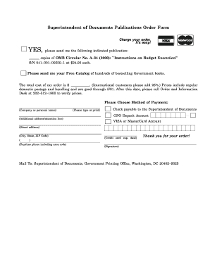 Publications Order Form