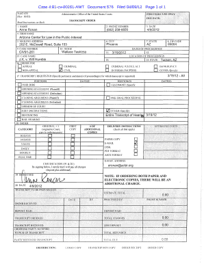 Transcript Order Form
