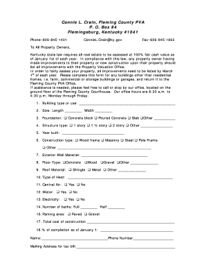 Kentucky Property Improvement Assessment Form