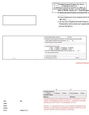 Florida Tangible Personal Property Tax Return