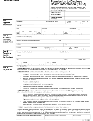 Ontario Accident Benefits Claim Form