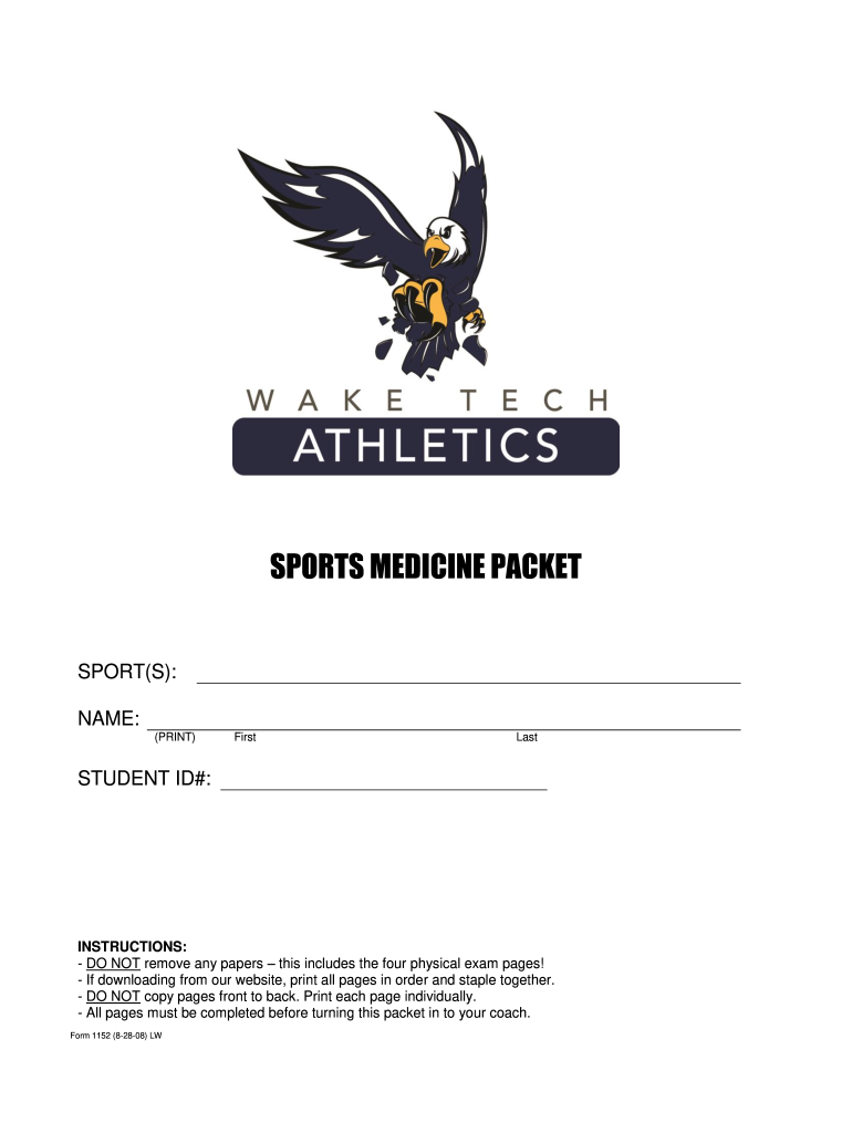 sports form 1152 Preview on Page 1