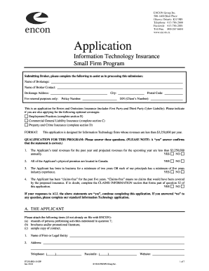 Information Technology Insurance Application