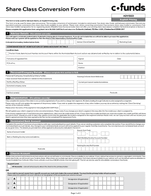 Share Class Conversion Form