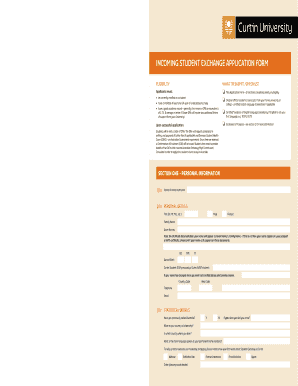 Incoming Student Exchange Application Form