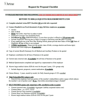 Request for Proposal Checklist
