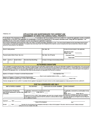 Georgia Agricultural Property Assessment Application