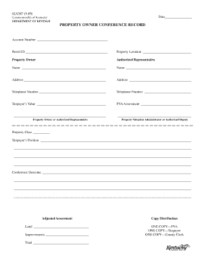 Kentucky Property Owner Conference Record