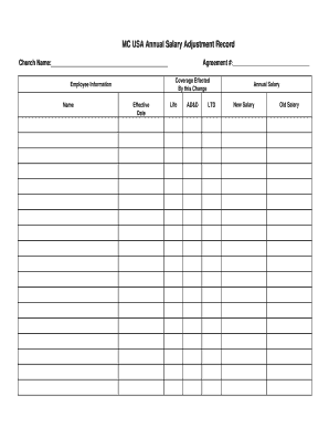 MC USA Annual Salary Adjustment Record