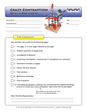 Crazy Contraptions Design Portfolio
