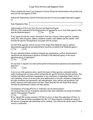 Long Term Services and Supports Form