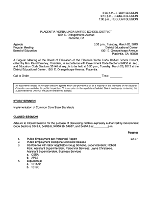 530 pm STUDY SESSION 615 pm CLOSED SESSION 700 p