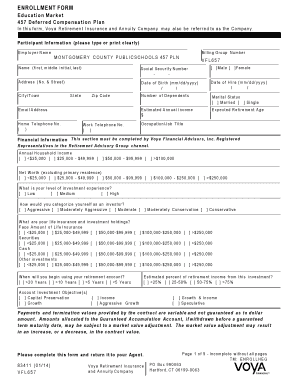 Voya Retirement Enrollment Form