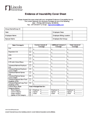 Evidence of Insurability Form