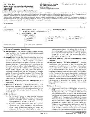 Section 8 Housing Assistance Payments Contract