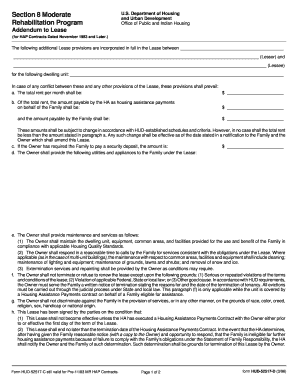 Section 8 Lease Addendum