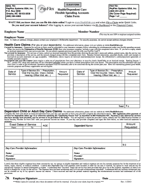 Health Care and Dependent Care Claim Form