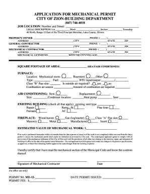 Mechanical Permit Application