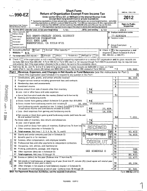 Form 990-EZ 2012