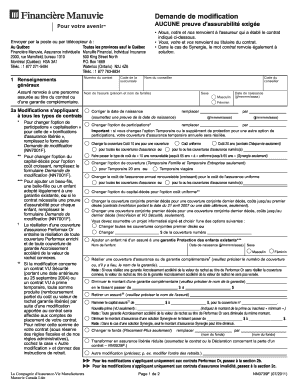 Demande de modification