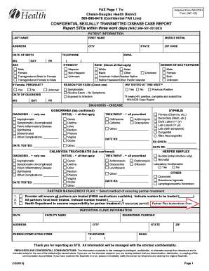Washington STD Case Report Form