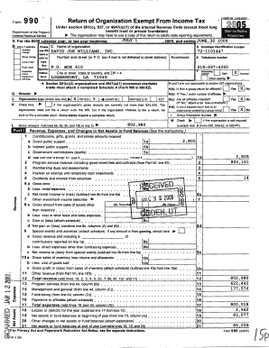 Form 990 Return of Organization Exempt From Income Tax