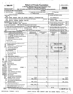 Form 990-PF 2009
