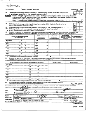 Form 990-EZ (2011) Political and Lobbying Activities
