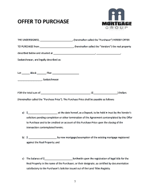 Offer to Purchase Real Property