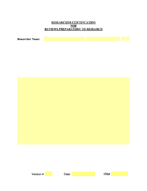Researcher Certification for Health Information Review