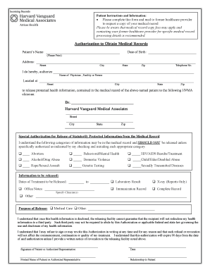 Authorization to Obtain Medical Records