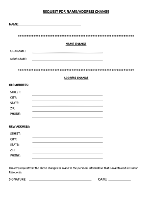 Ohio Name and Address Change Request