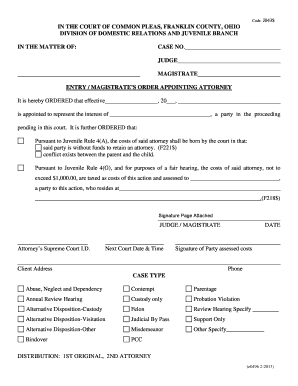 Ohio Attorney Appointment Order