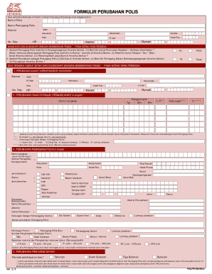 Insurance Policy Change Form