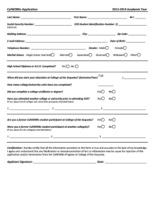 CalWORKs Application Form