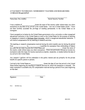 Form 8233 Nonresident Teachers and Researchers