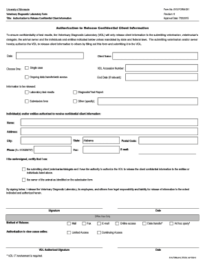 Authorization to Release Confidential Client Information