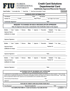 Departmental Card - Florida International University