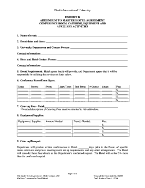 Event contract example - Event Requirement - finance fiu