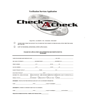 Verification Services Merchant Agreement