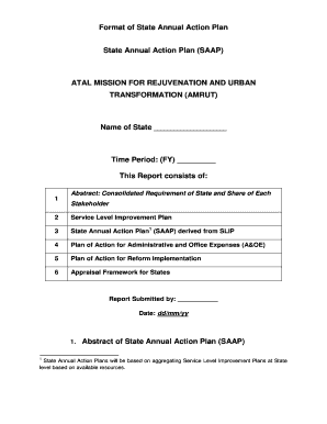 State Annual Action Plan for AMRUT