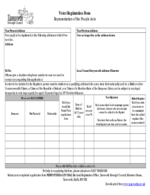 UK Voter Registration Form