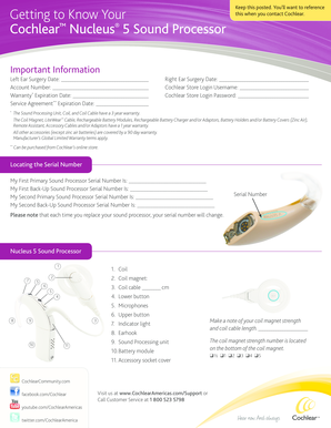 Cochlear Nucleus 5 Sound Processor Information
