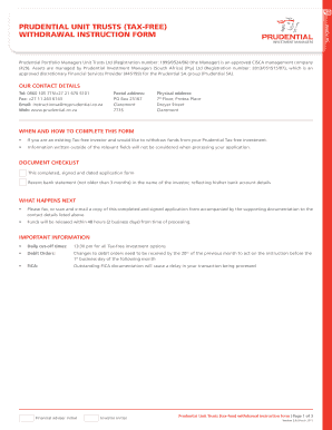 Prudential Tax-Free Withdrawal Form
