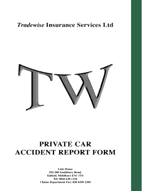 Tradewise Private Car Accident Report Form