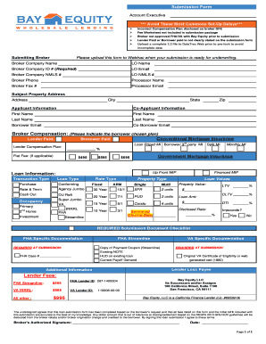 Mortgage Loan Submission Form