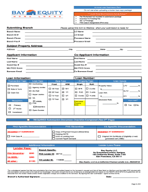 In-house Loan Submission Form