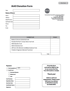 IAAO Donation Form