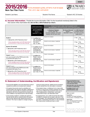 Non-Tax Filer Form